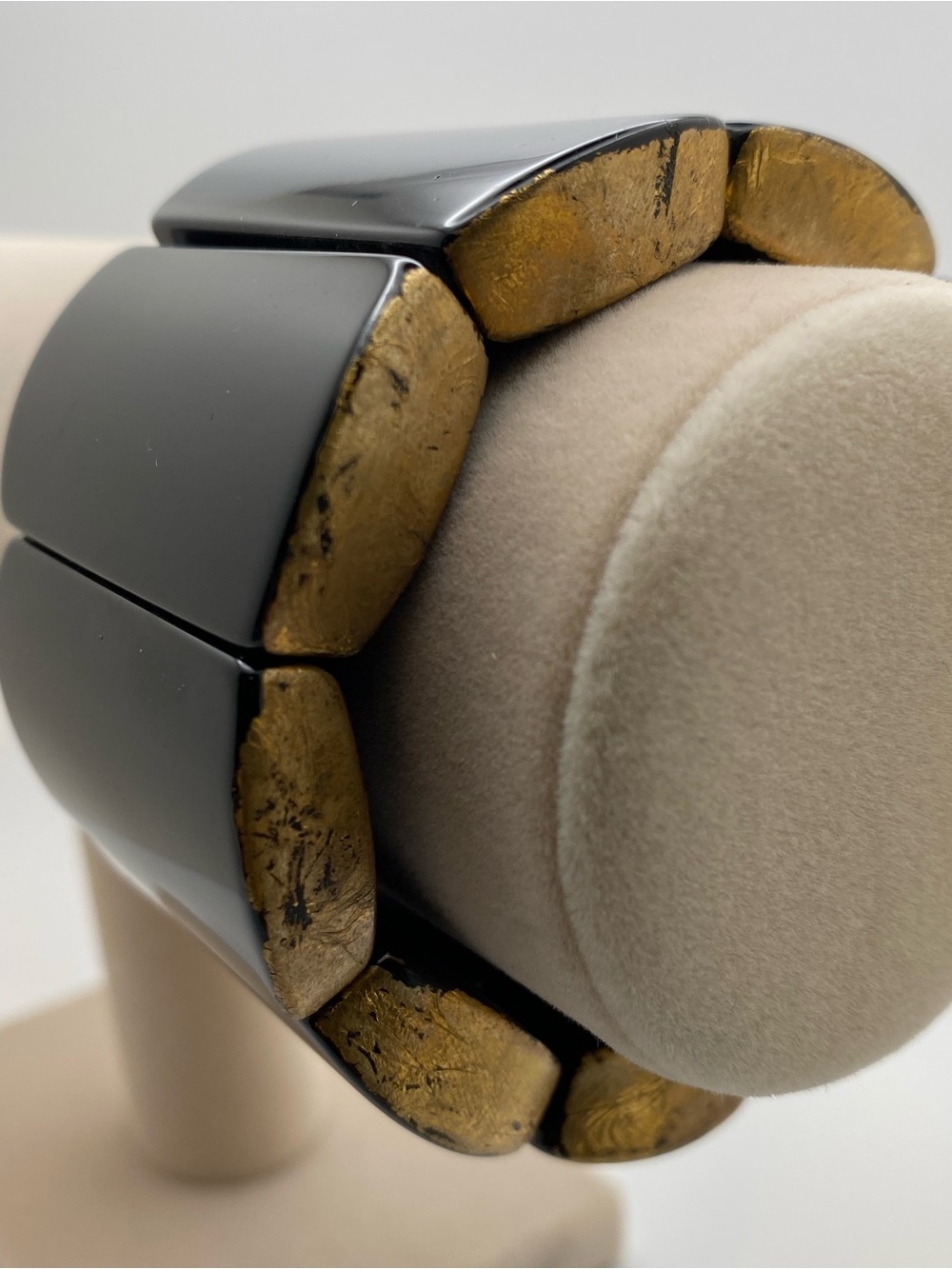 Black and Gold Ceramic Link Wristband for Smartwatches